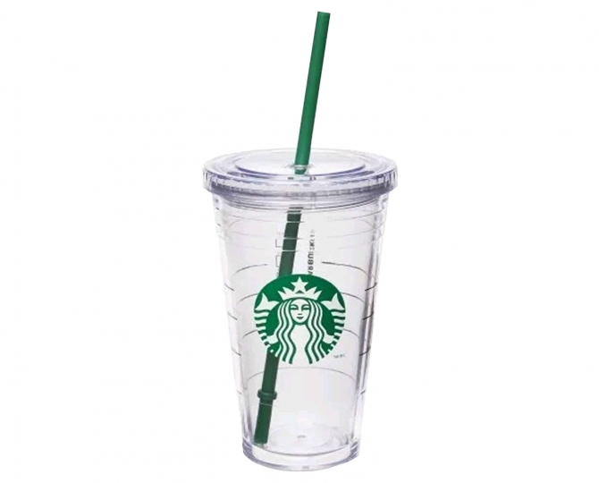 cold drink tumbler with straw