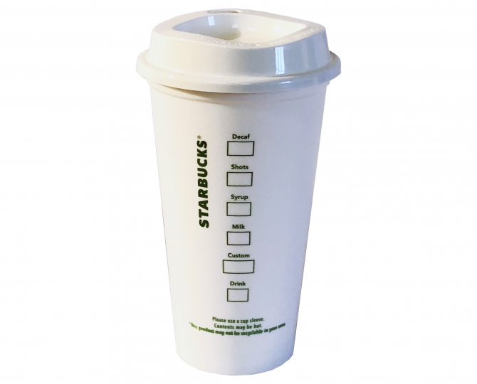  Starbucks Set of 5 16oz Reusable Hot Cups with Lid