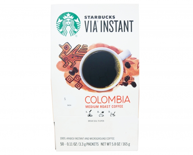 Buy Starbucks Via Colombia Instant Coffee 50 Pack Online