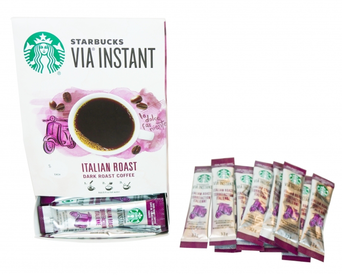 Starbucks Via Italian Roast Instant Coffee 50 Pack