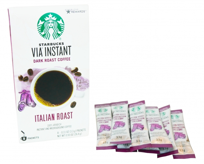 Starbucks Via Italian Roast Instant Coffee 8 Pack